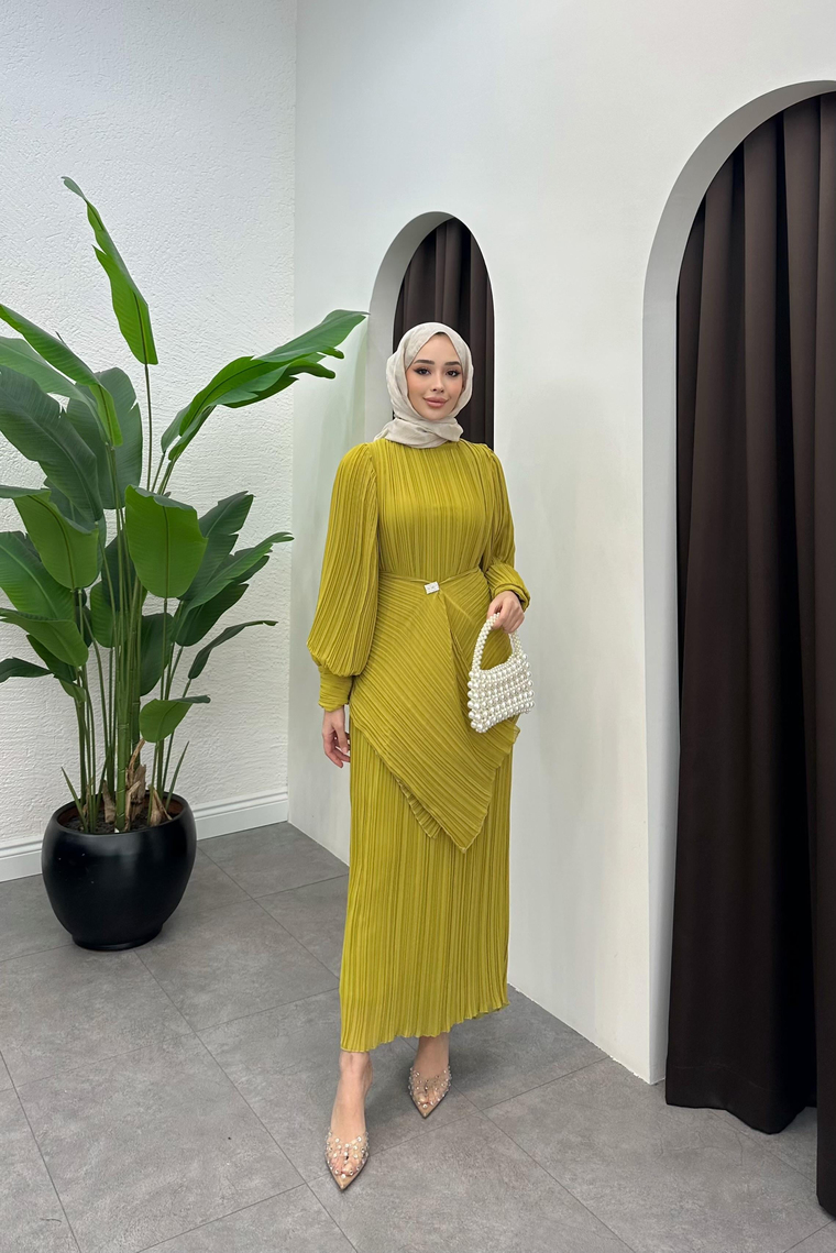 Couture Abiye Elbise - YEŞİL