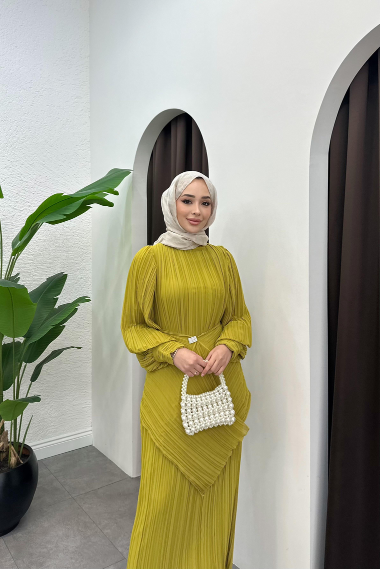 Couture Abiye Elbise - YEŞİL