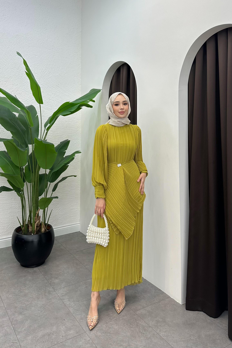Couture Abiye Elbise - YEŞİL