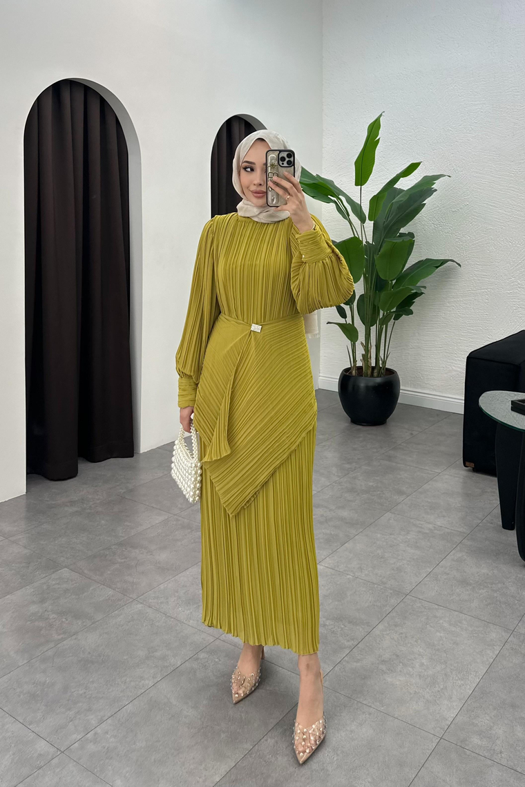 Couture Abiye Elbise - YEŞİL