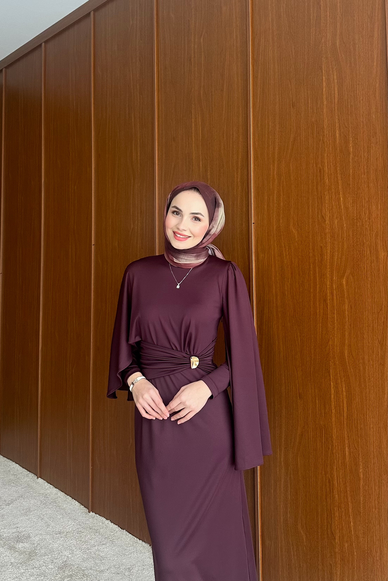 Denila Broş Detay Elbise - MÜRDÜM