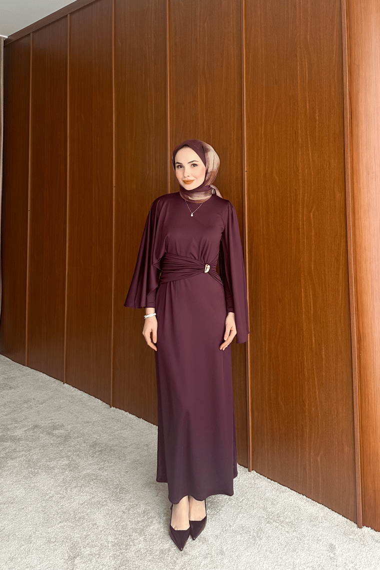 Denila Broş Detay Elbise - MÜRDÜM