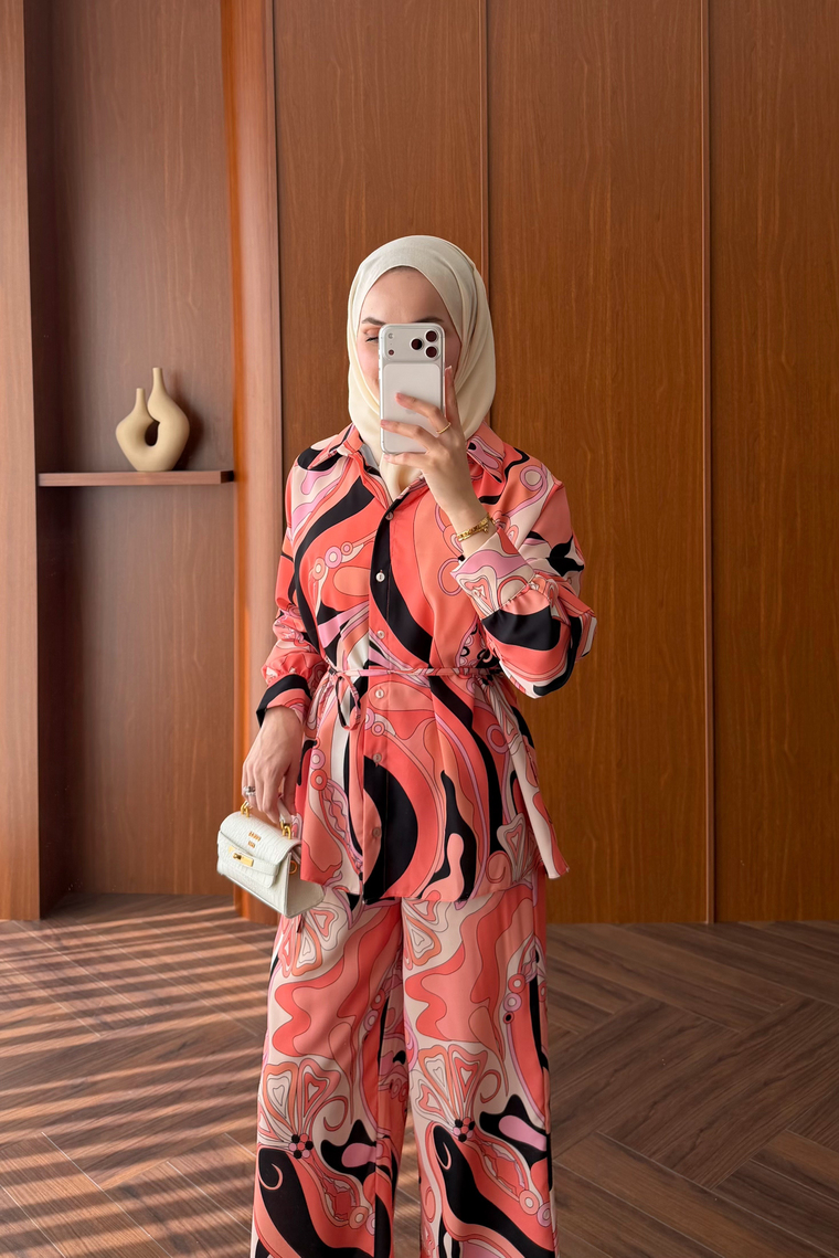 Dipa Pantolonlu Takım - PEMBE