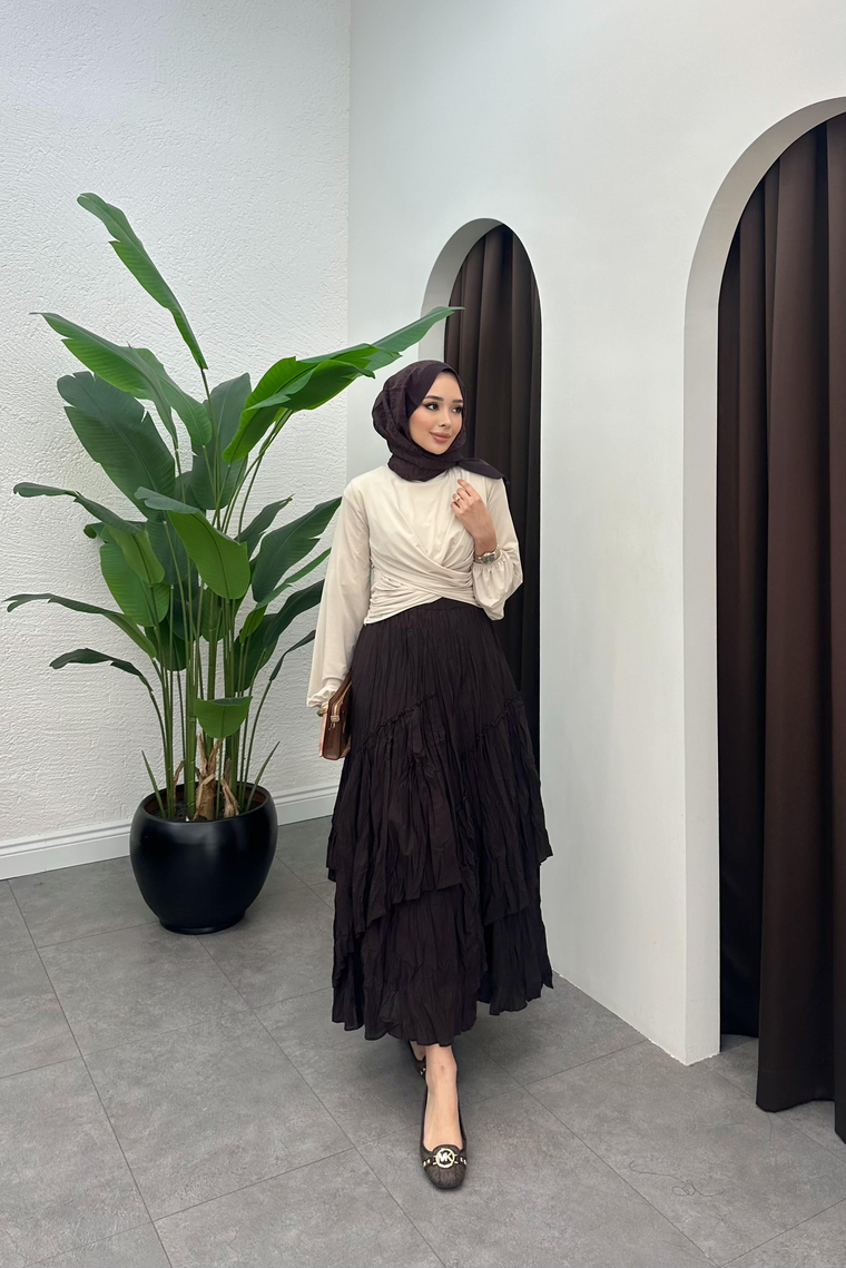 Drape Detaylı Bluz - TAŞ