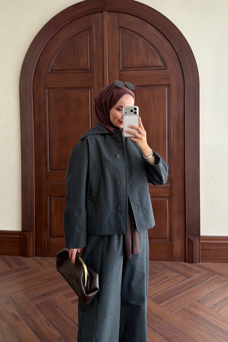 Ekose Bomber Ceket - HAKİ