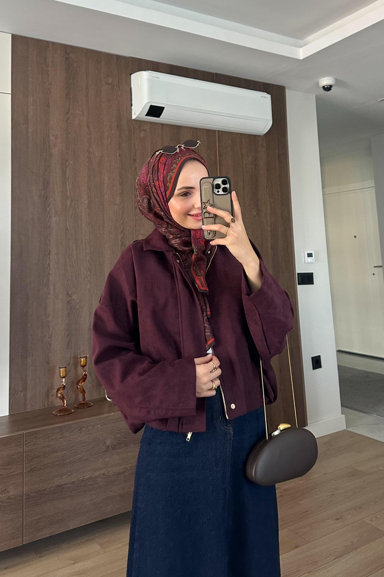 Kaela Fermuarlı Kısa Ceket - MÜRDÜM