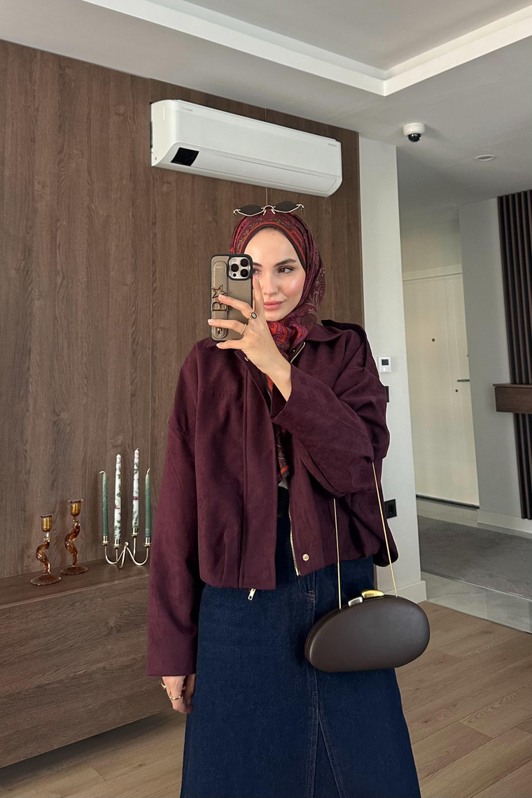 Kaela Fermuarlı Kısa Ceket - MÜRDÜM