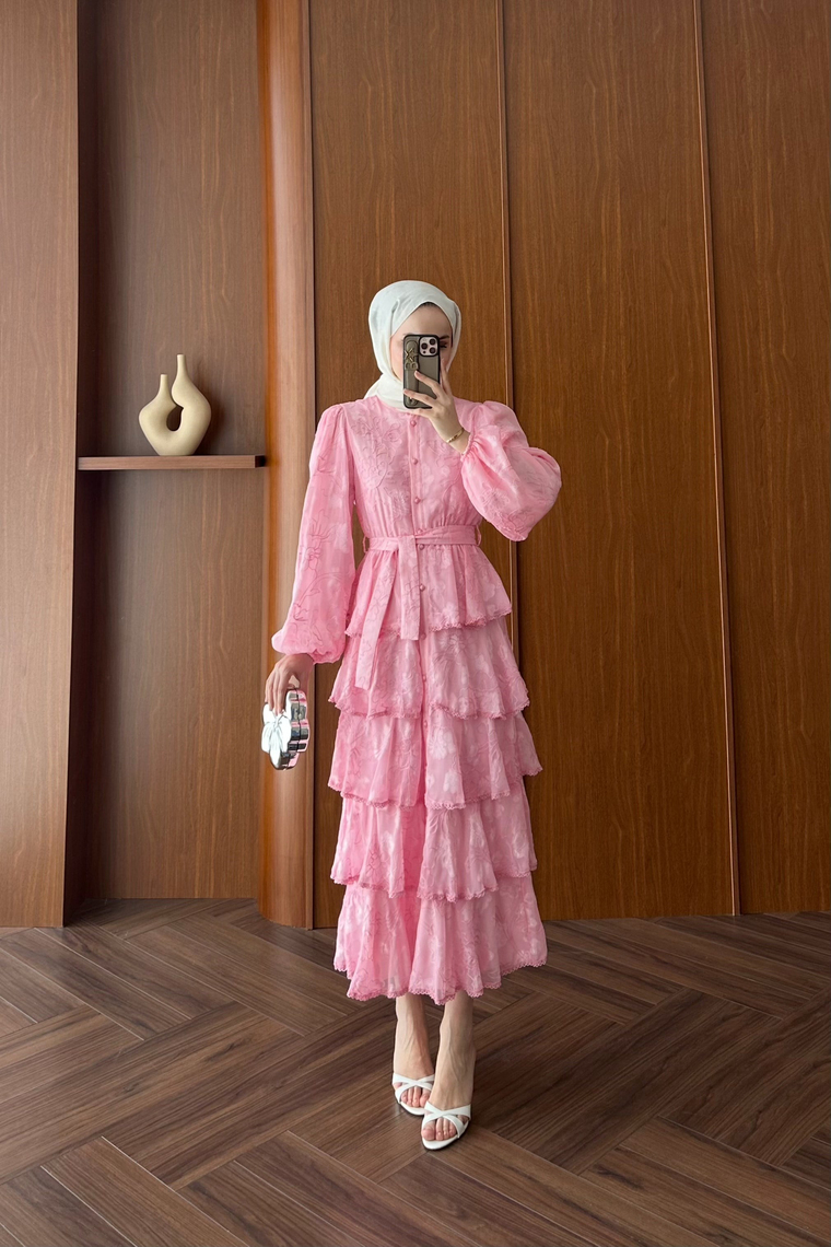 Kat Kat Premium Elbise - PEMBE