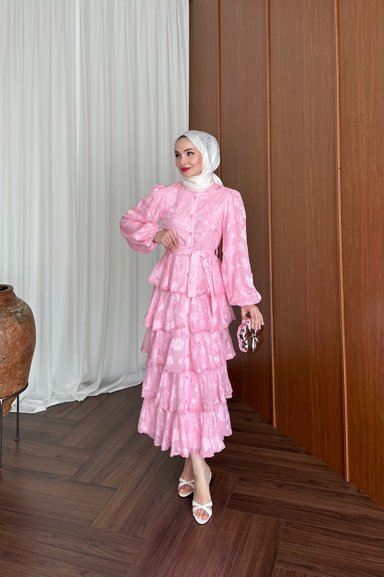 Kat Kat Premium Elbise - PEMBE