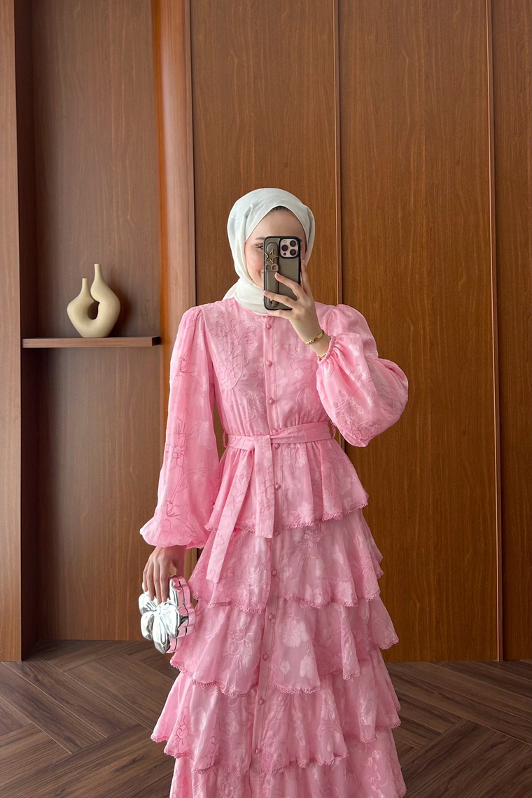 Kat Kat Premium Elbise - PEMBE
