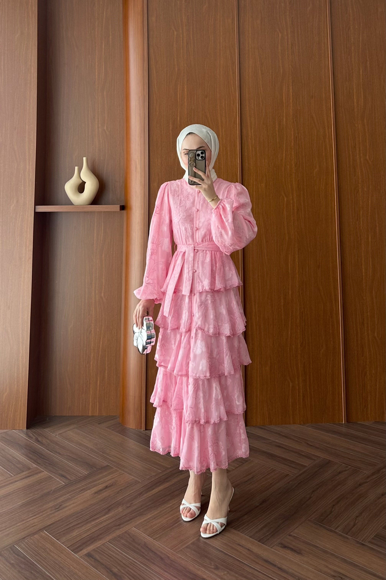 Kat Kat Premium Elbise - PEMBE