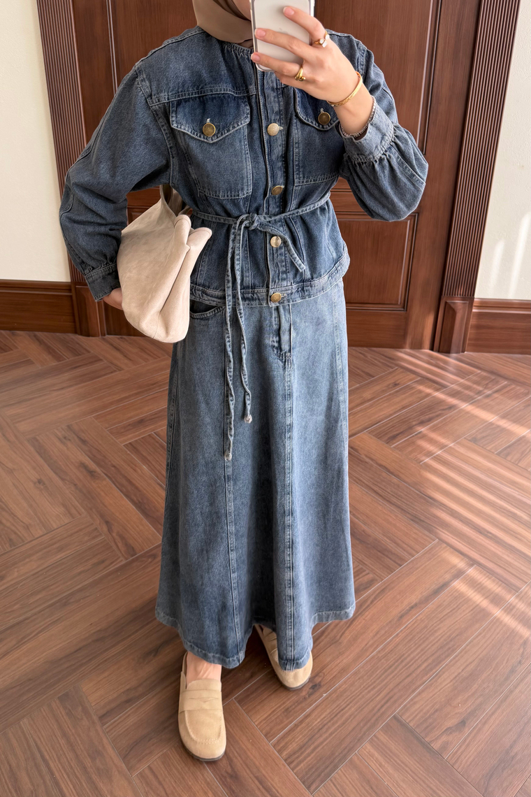 Keiva İkİli Denim Takım - DENİM