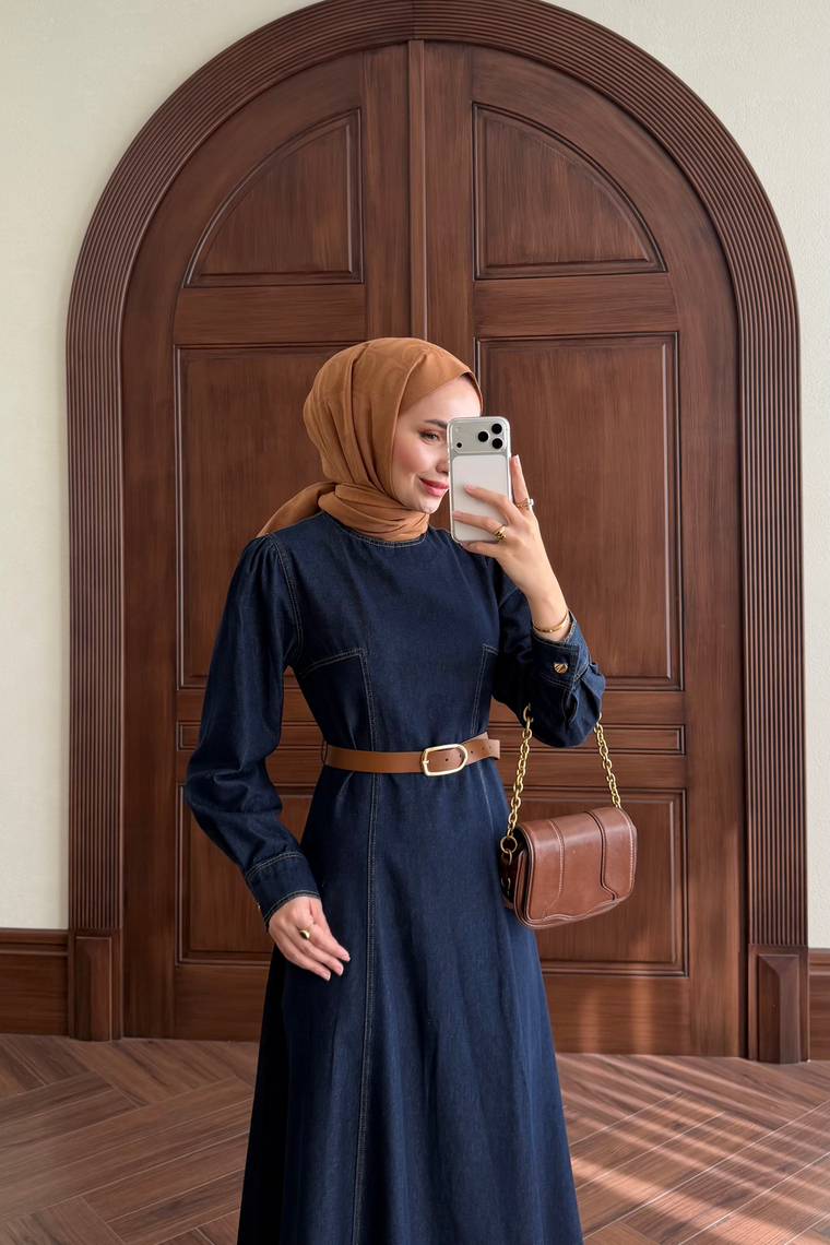 Liora Denim Elbise - DENİM