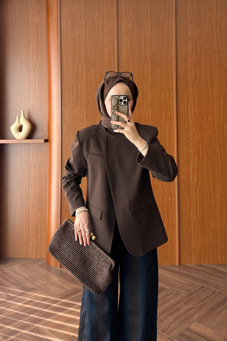 Mika Blazer Ceket - KAHVE