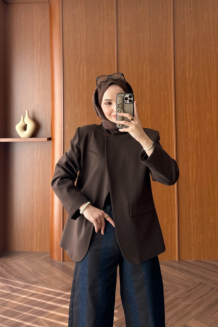 Mika Blazer Ceket - KAHVE