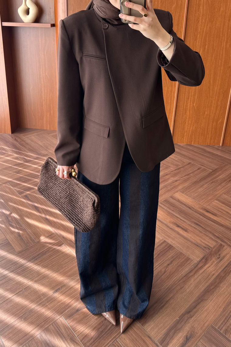 Mika Blazer Ceket - KAHVE