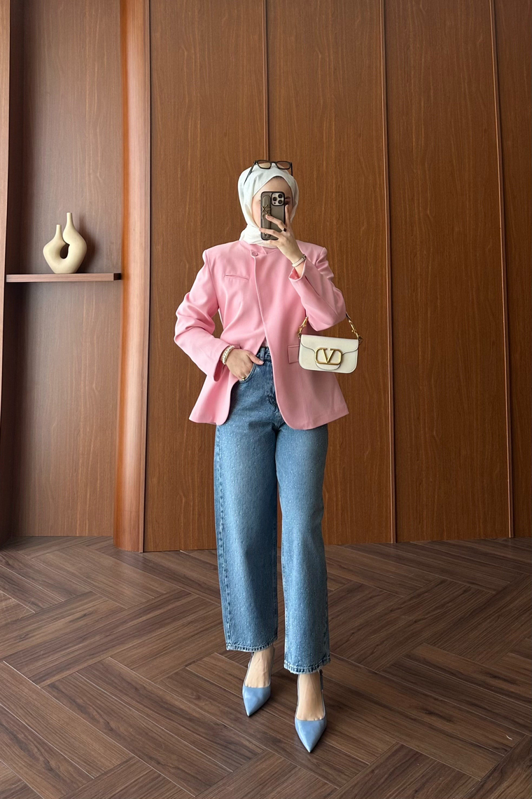 Mika Blazer Ceket - PEMBE