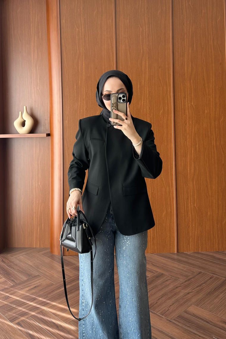 Mika Blazer Ceket - SİYAH
