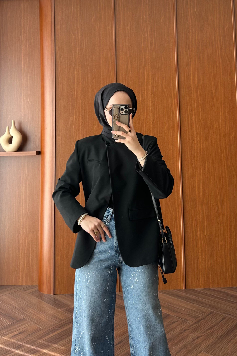 Mika Blazer Ceket - SİYAH