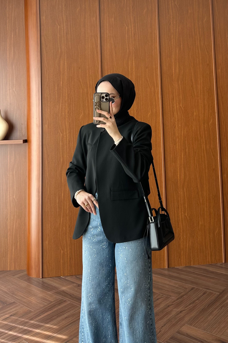 Mika Blazer Ceket - SİYAH