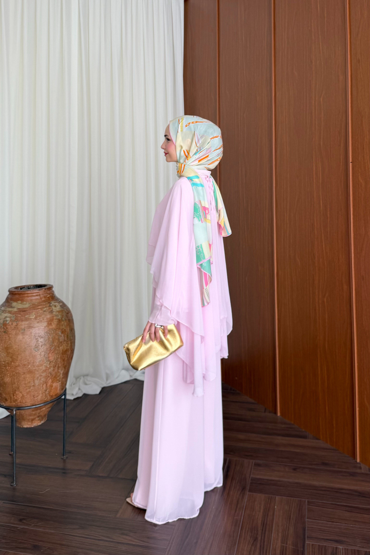 Minosa Şifon Pantolon Takım - PEMBE