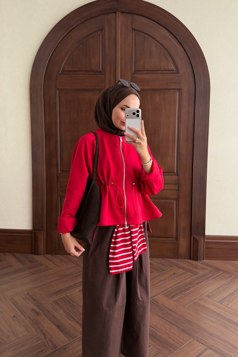 Moisa Kısa Ceket - KIRMIZI