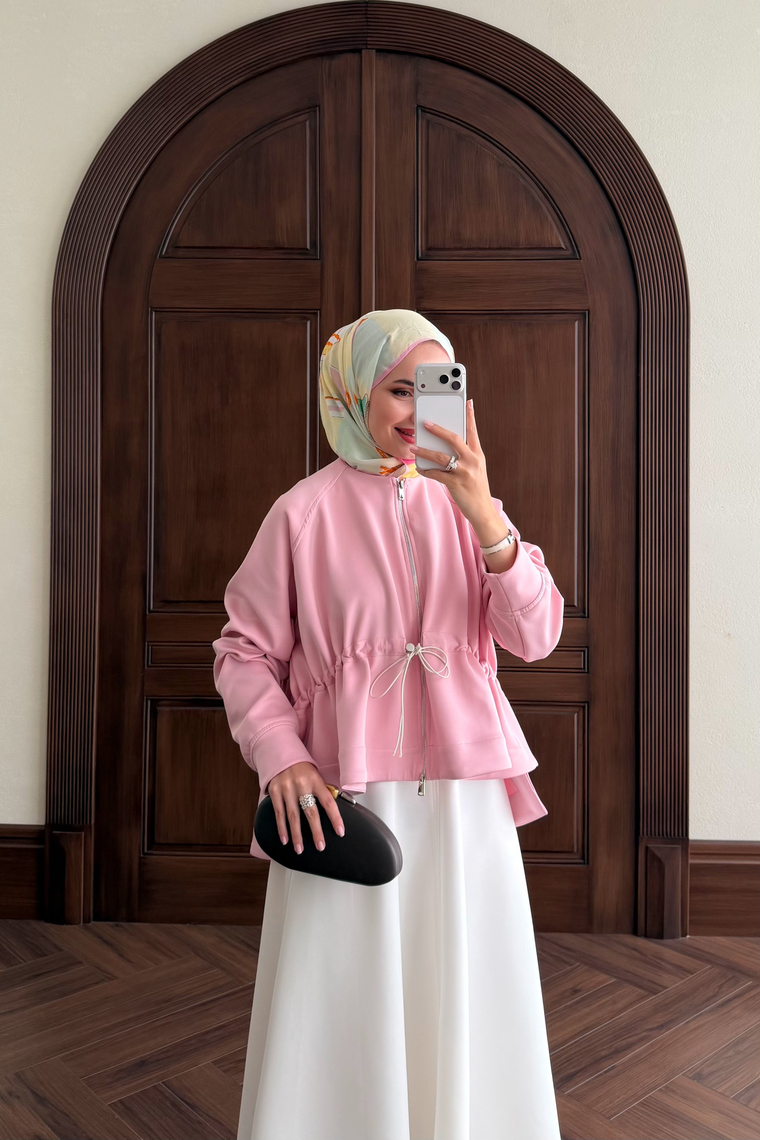 Moisa Kısa Ceket - PEMBE