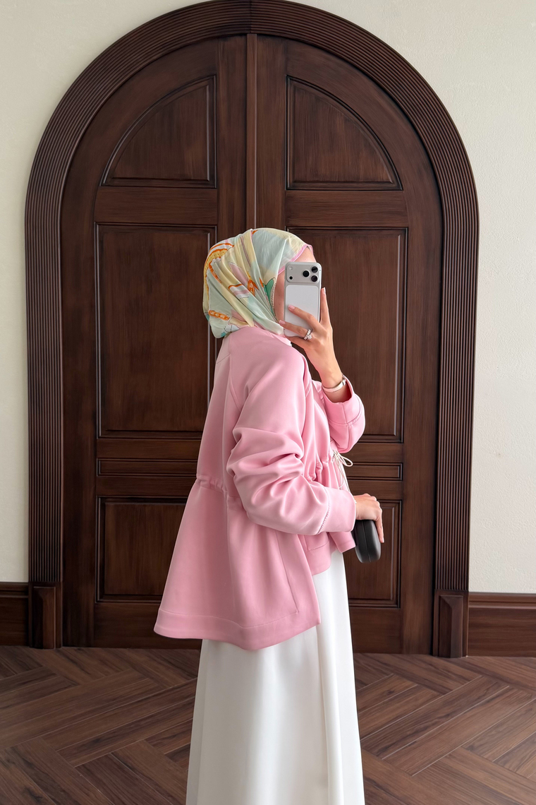 Moisa Kısa Ceket - PEMBE