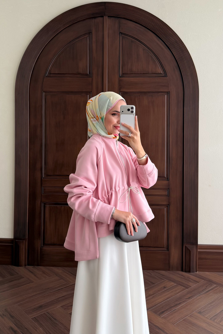 Moisa Kısa Ceket - PEMBE