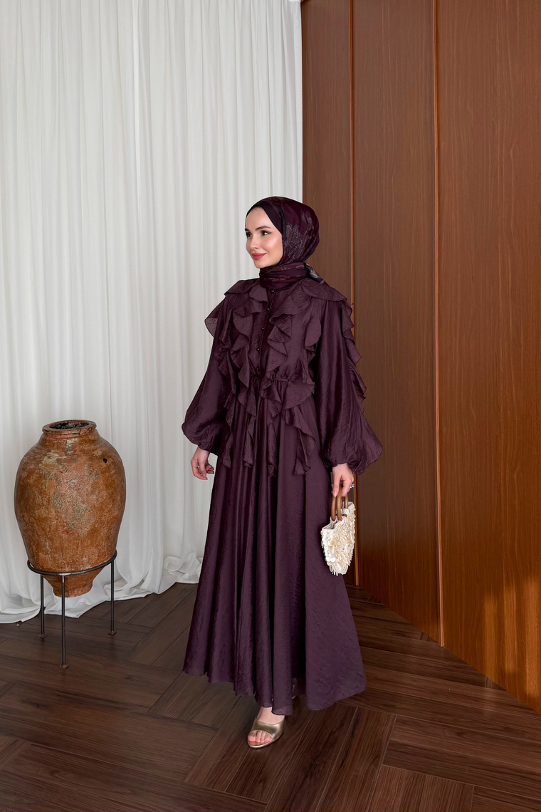 Nora Önü Volanlı Elbise - MÜRDÜM