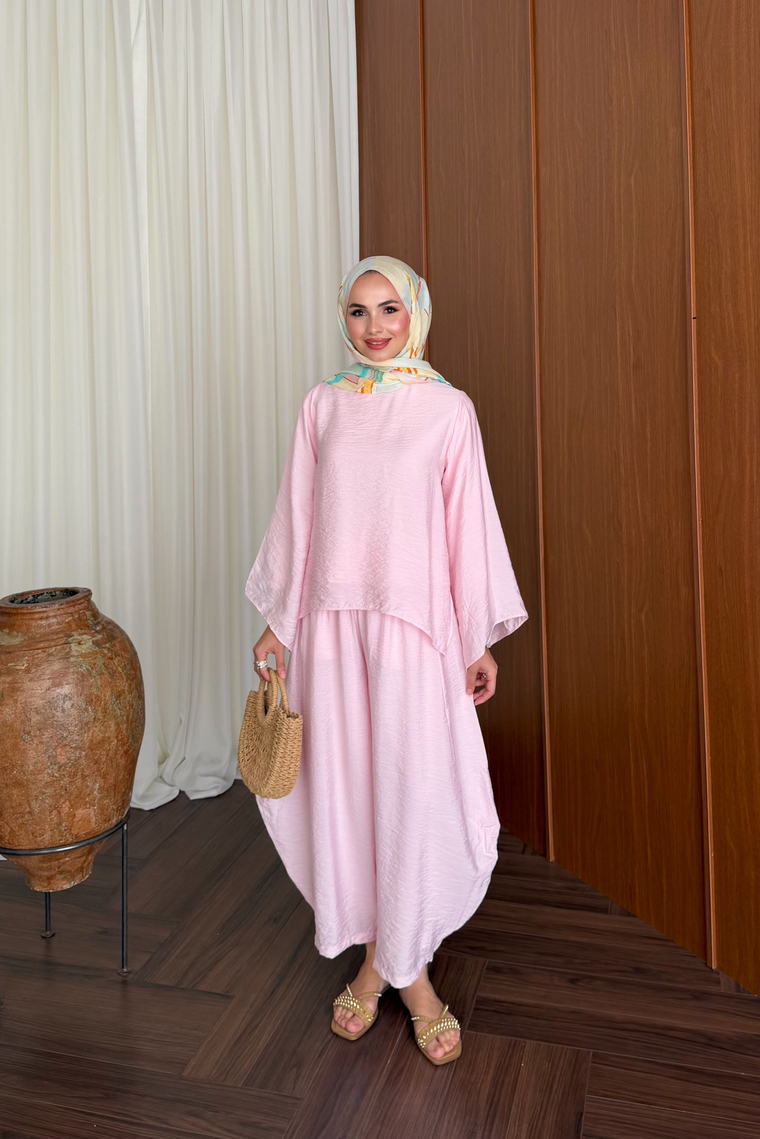 Nova Şalvar Pantolon Takım - PEMBE