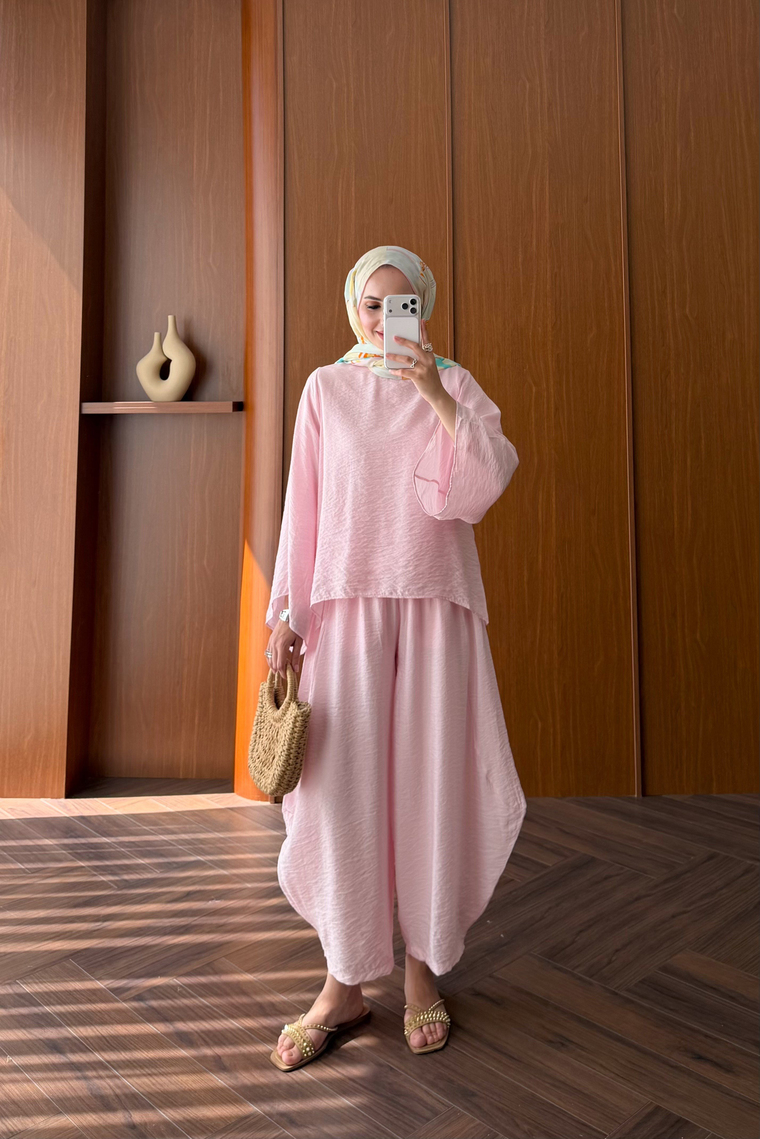 Nova Şalvar Pantolon Takım - PEMBE