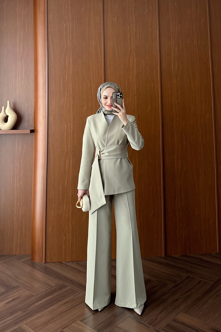 Premium Blazer Pantolon Takım - KÜF YEŞİLİ