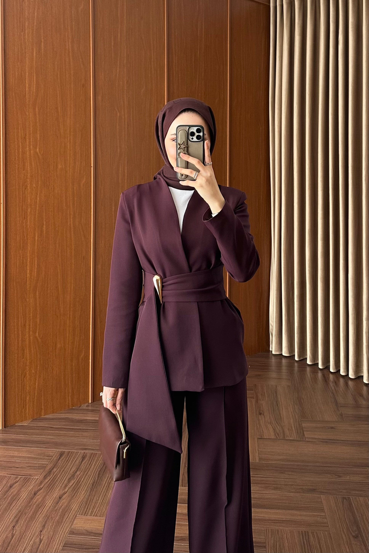 Premium Blazer Pantolon Takım - MÜRDÜM