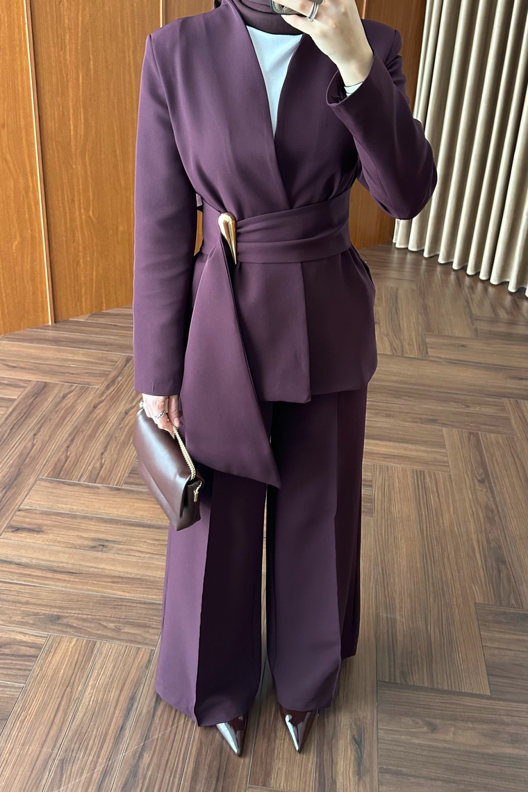Premium Blazer Pantolon Takım - MÜRDÜM