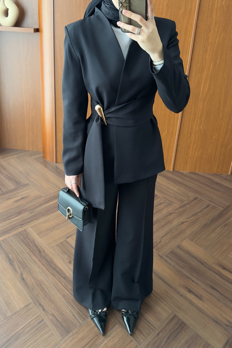 Premium Blazer Pantolon Takım - SİYAH