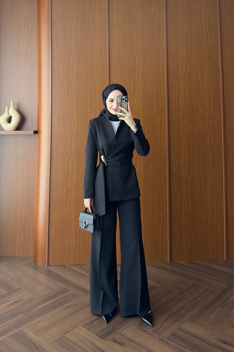Premium Blazer Pantolon Takım - SİYAH