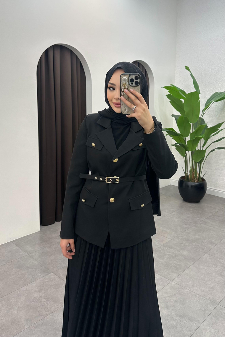 Premium Ceket Etek Takım - SİYAH