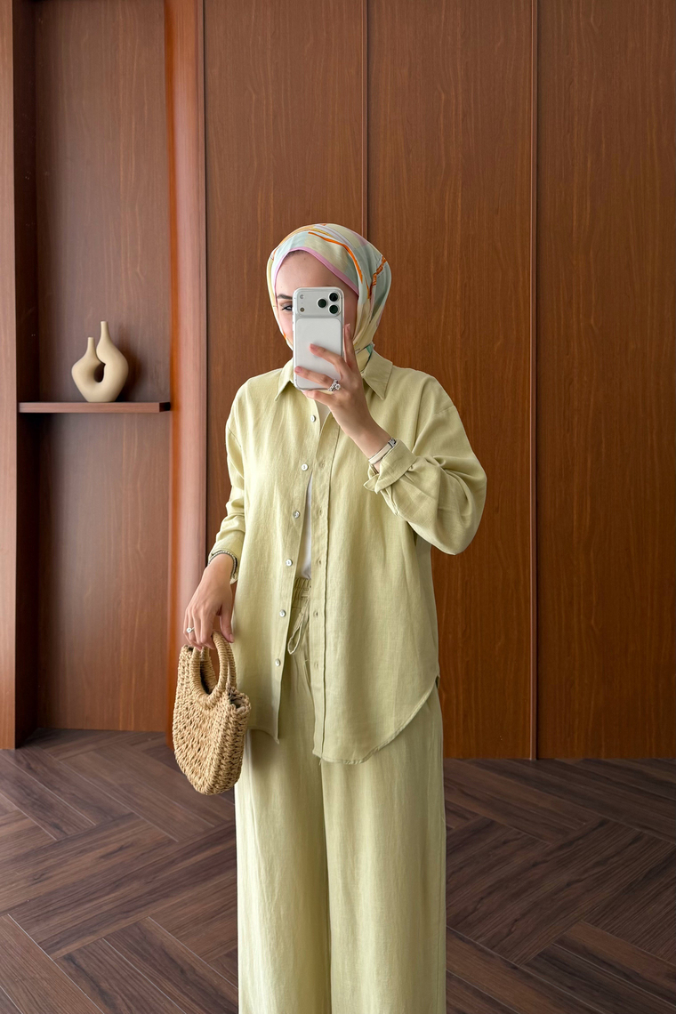 Premium Keten Pantolon Takım - ADA ÇAYI