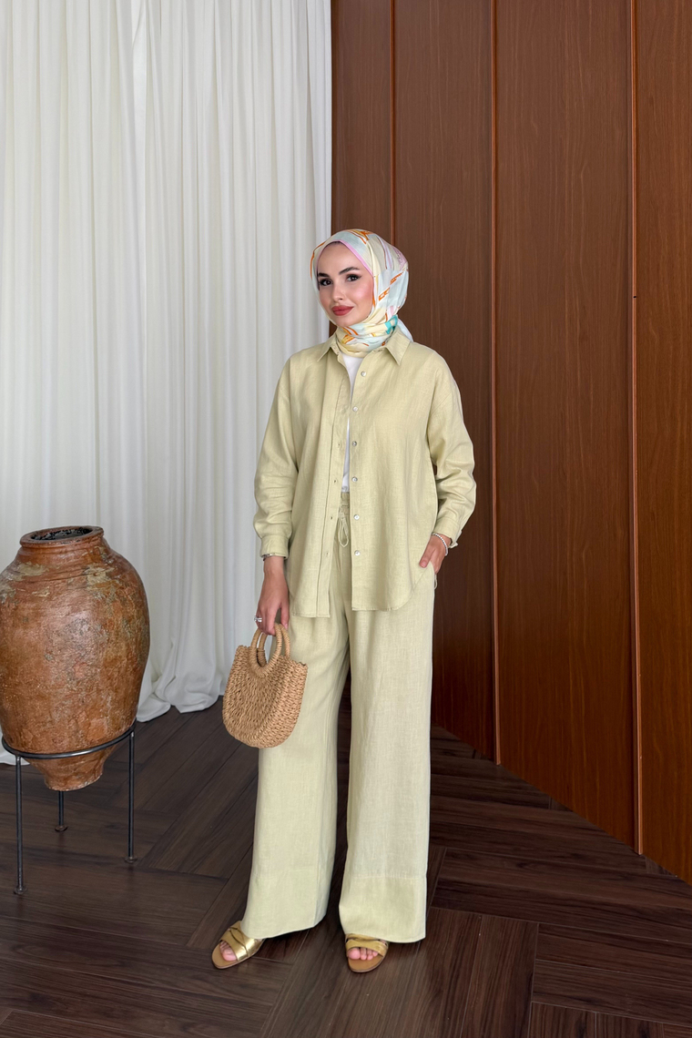 Premium Keten Pantolon Takım - ADA ÇAYI