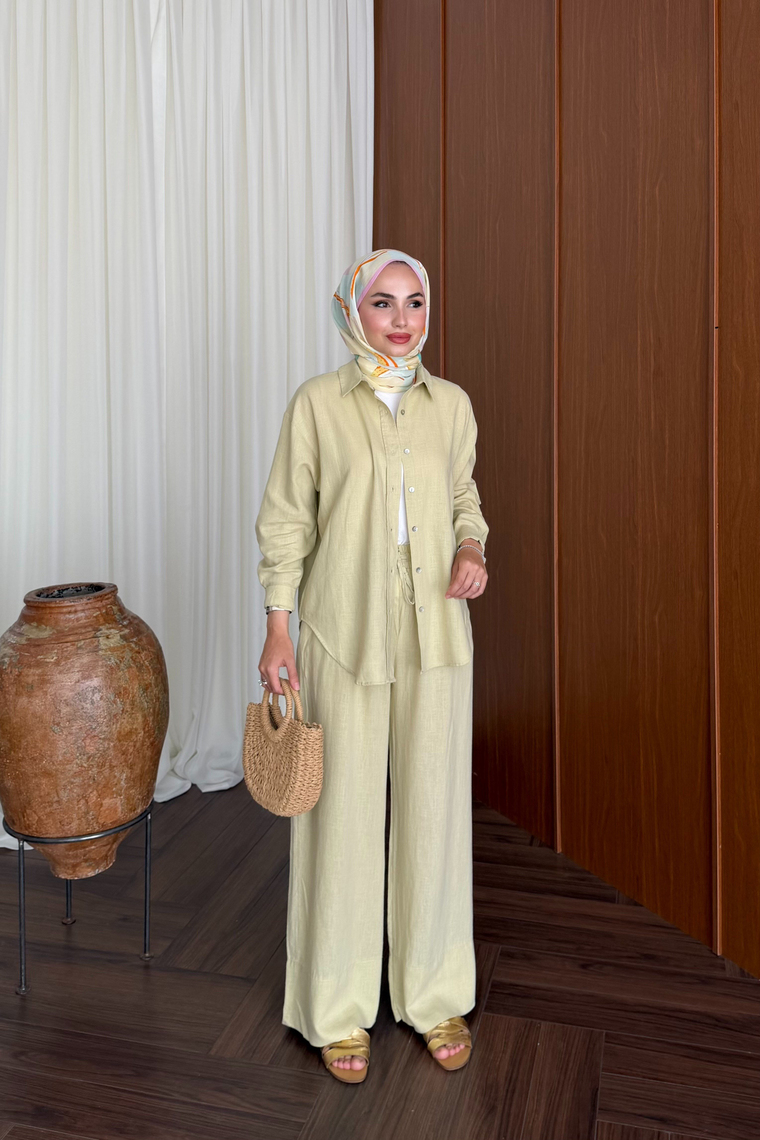 Premium Keten Pantolon Takım - ADA ÇAYI