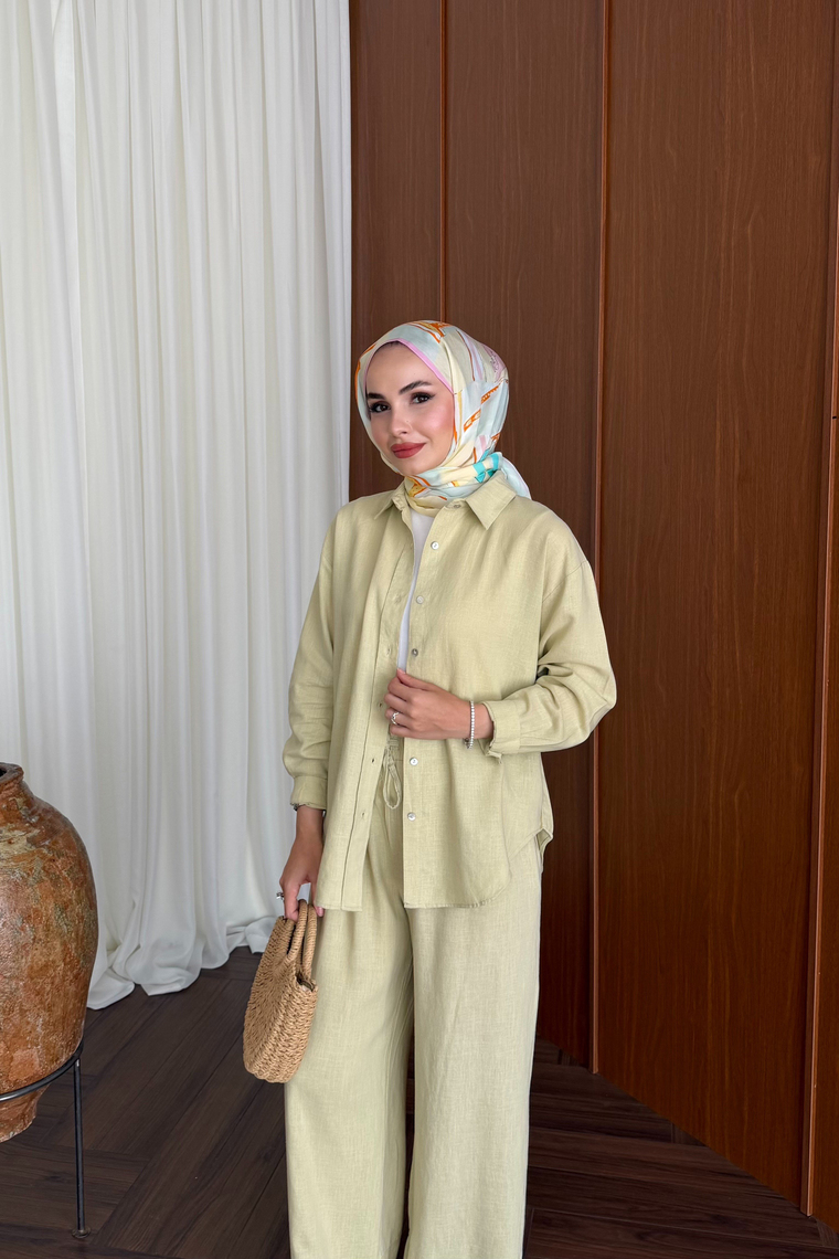 Premium Keten Pantolon Takım - ADA ÇAYI
