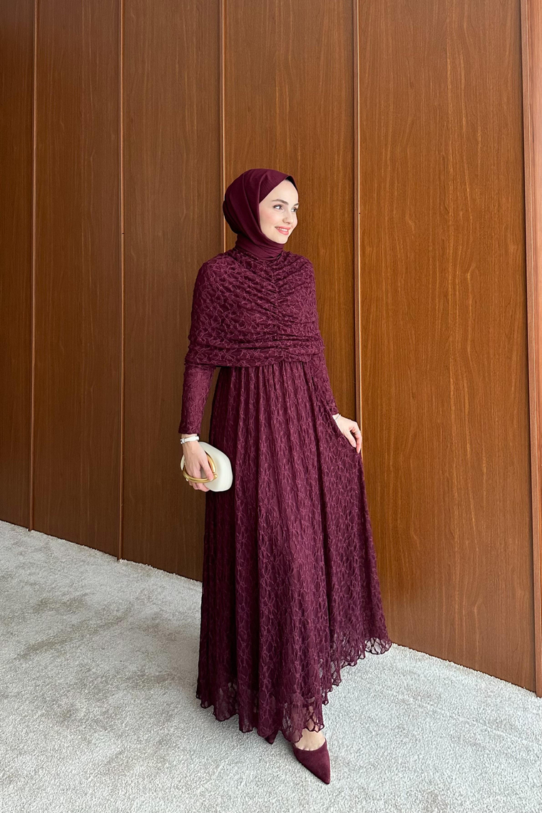 Ravina Dantel Detay Tasarım Elbise - MÜRDÜM
