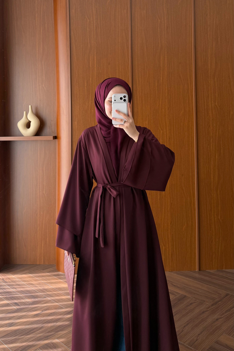 Rena Premium Abaya - BORDO