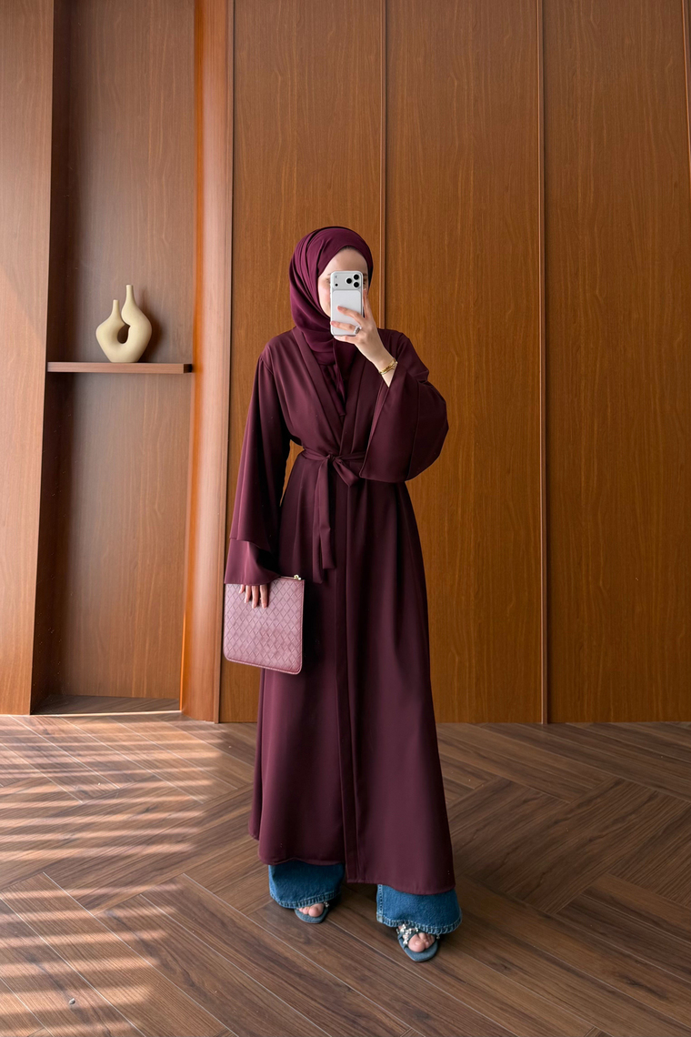 Rena Premium Abaya - BORDO