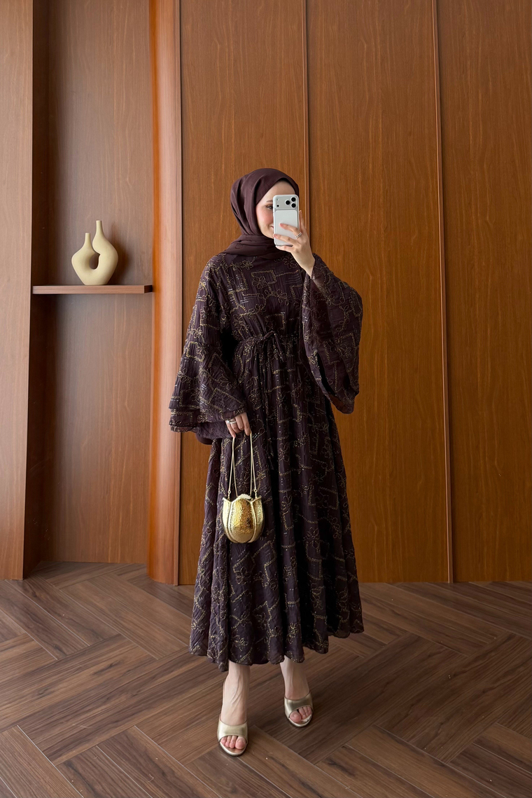 Riona Simli Tasarım Elbise - MÜRDÜM