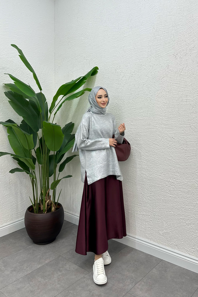 Saten Etek - BORDO