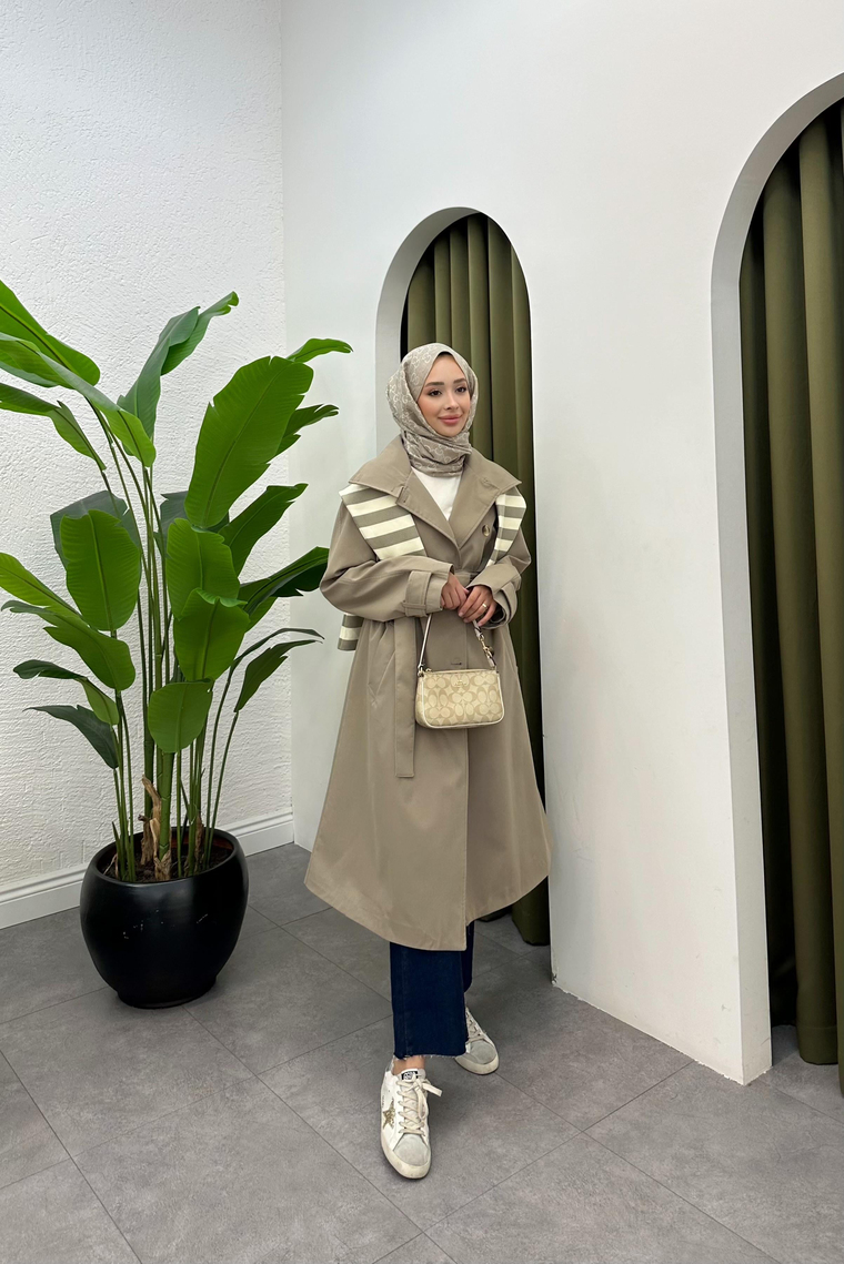 Suzana Oversize Trençkot - VİZON