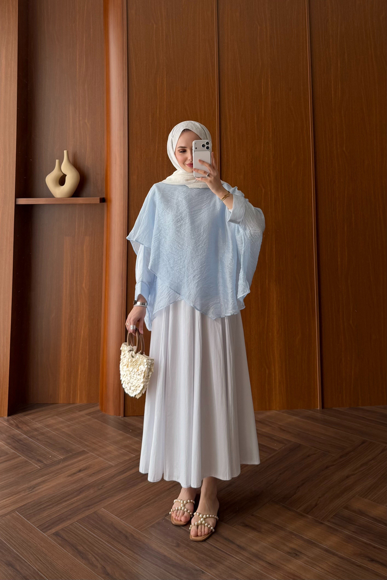 Tasarım Modal Bluz - BEBE MAVİ