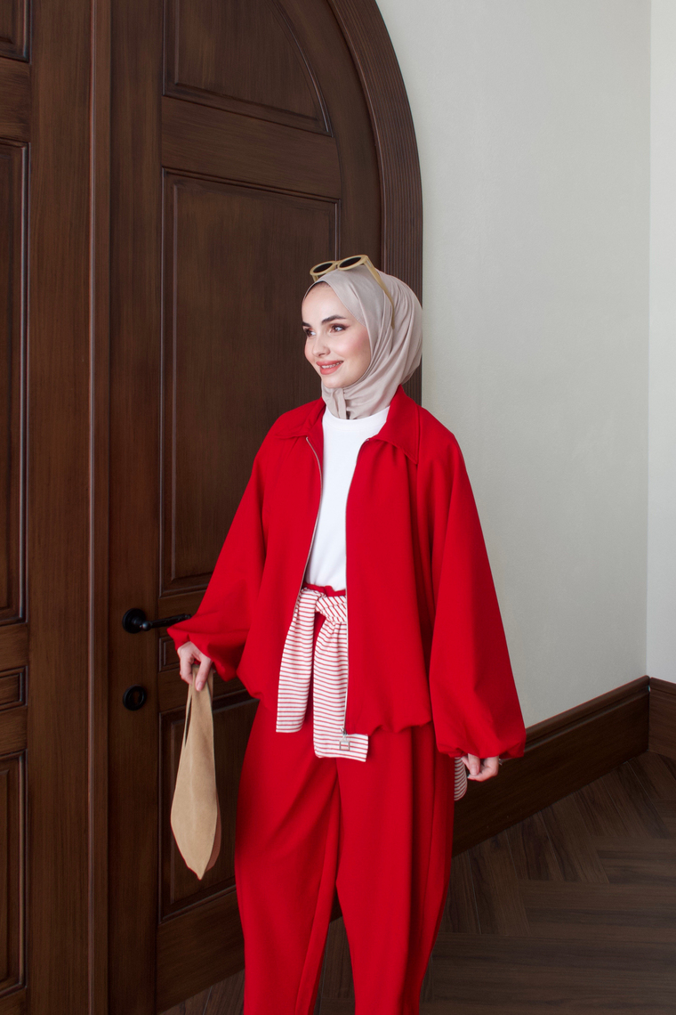 Voger Bomber Ceket Takım - KIRMIZI
